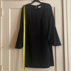 Black Calvin Klein bell sleeve dress